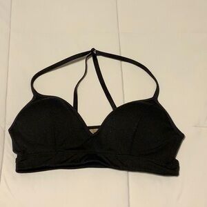 Athleta Black Seamless Bra with Adjustable Straps